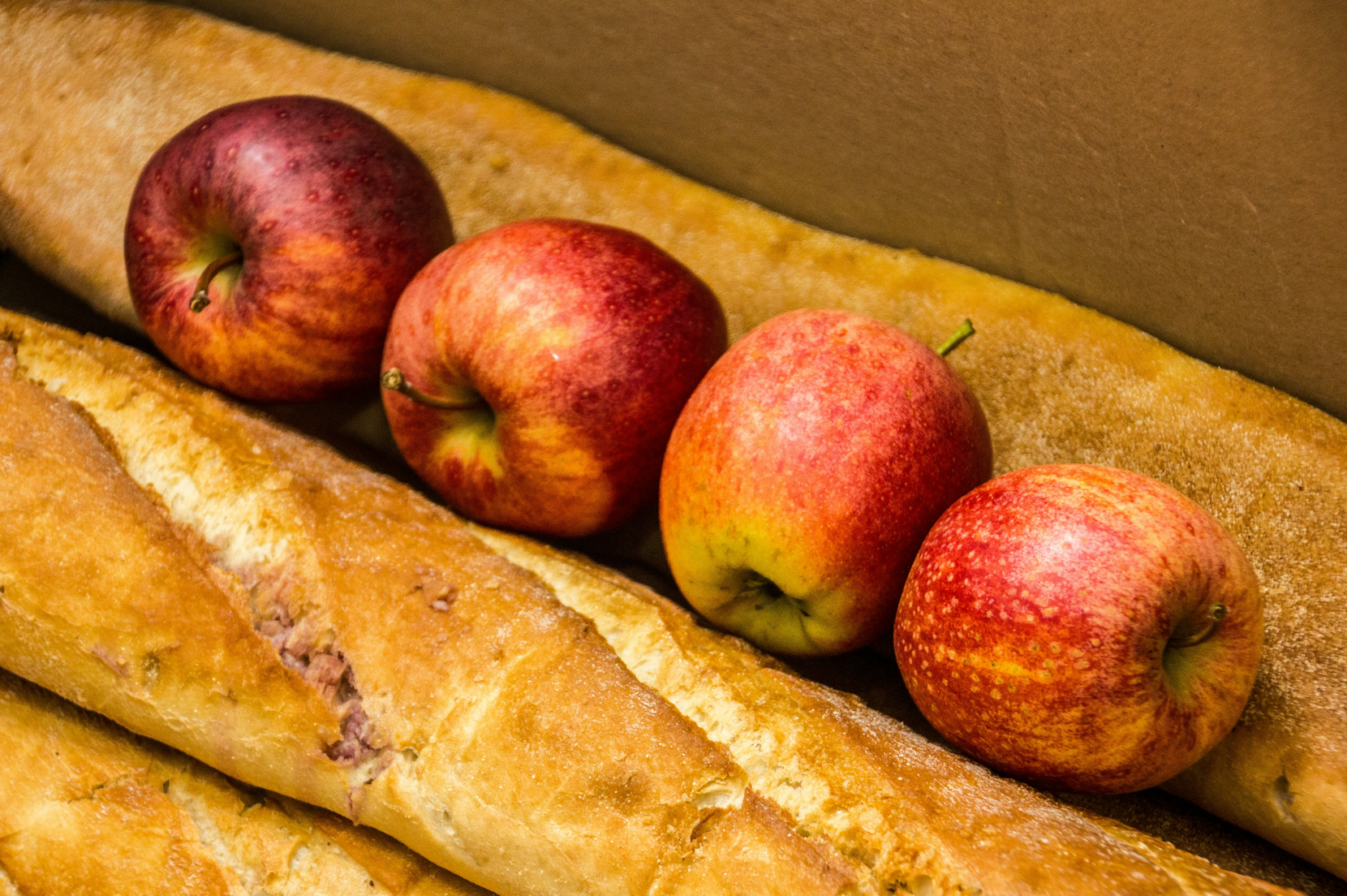 Pommes sur pains