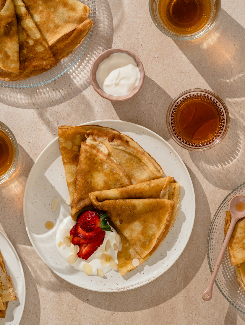 Assiette crêpes dessert